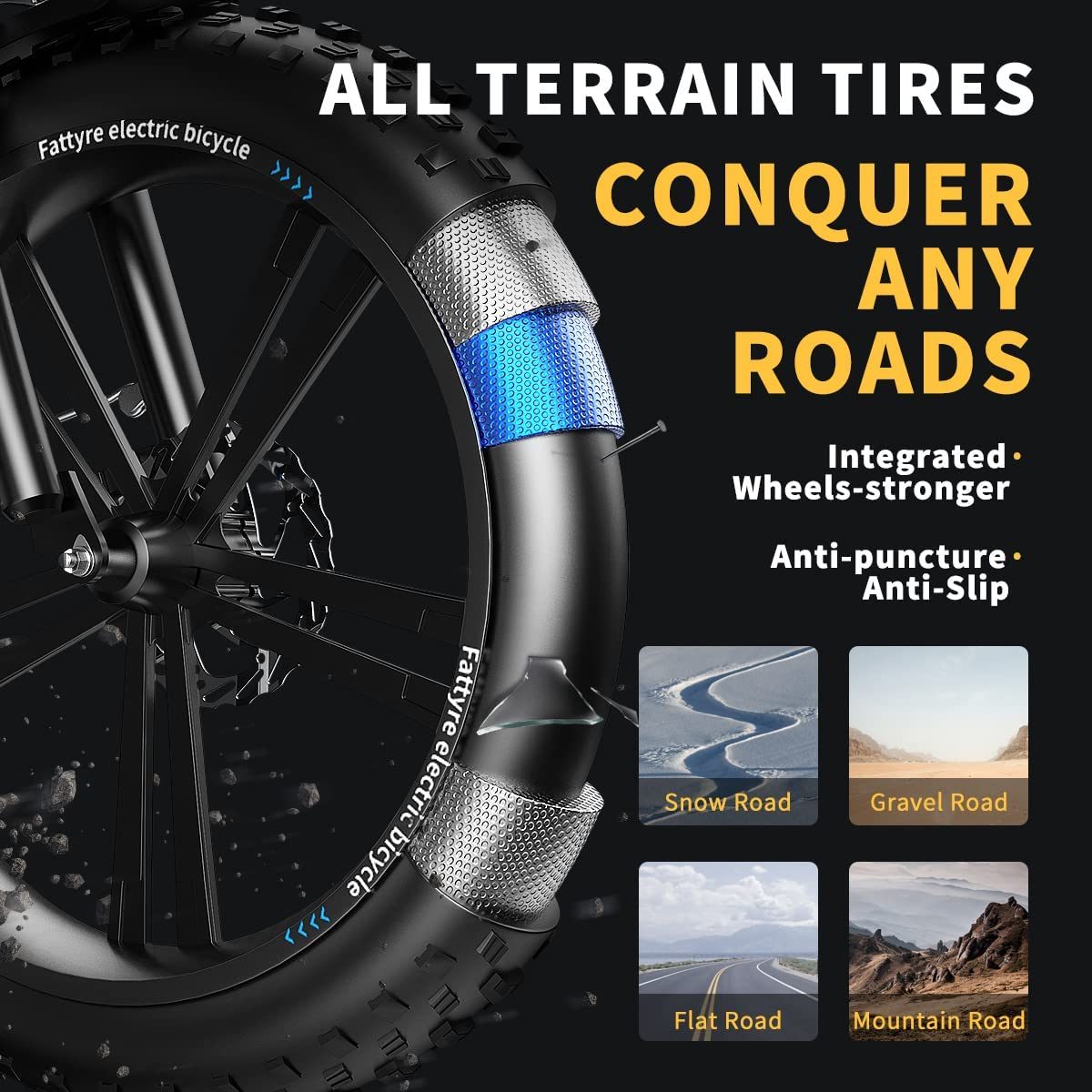Auloor Foldable Electric 20'x4' Fat Tire