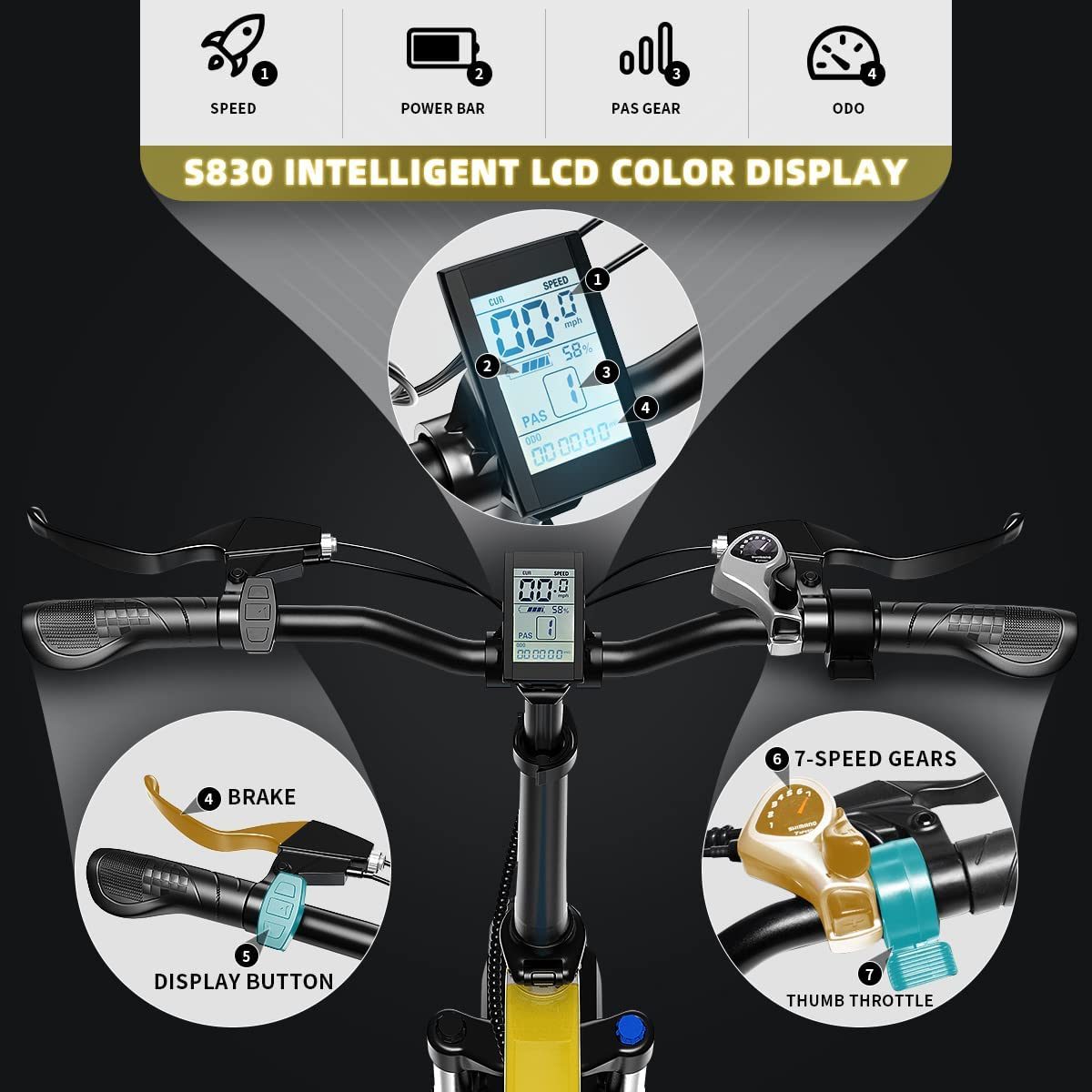 Auloor Foldable Electric 20'x4' Fat Tire
