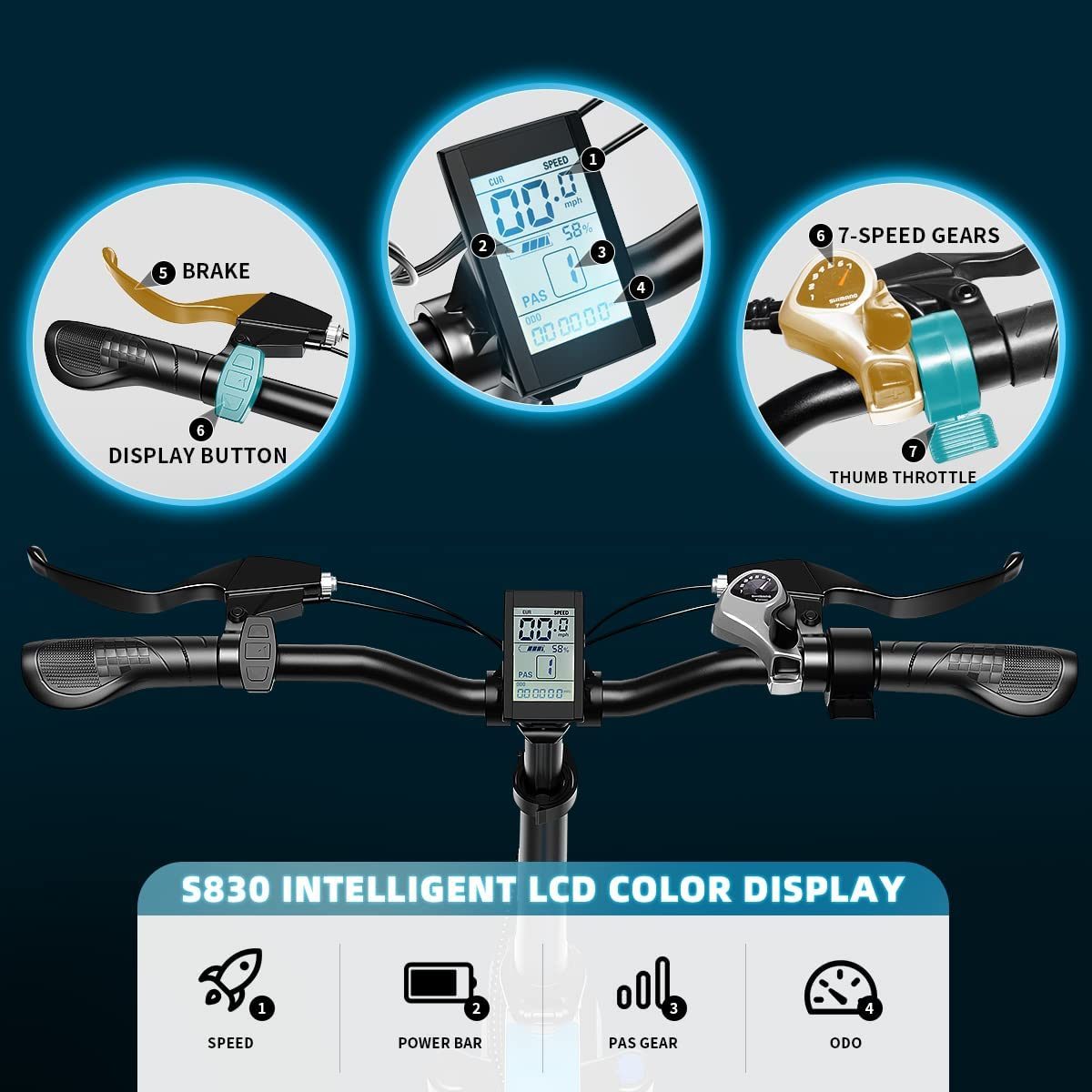 Auloor Foldable Electric 20'x4' Fat Tire