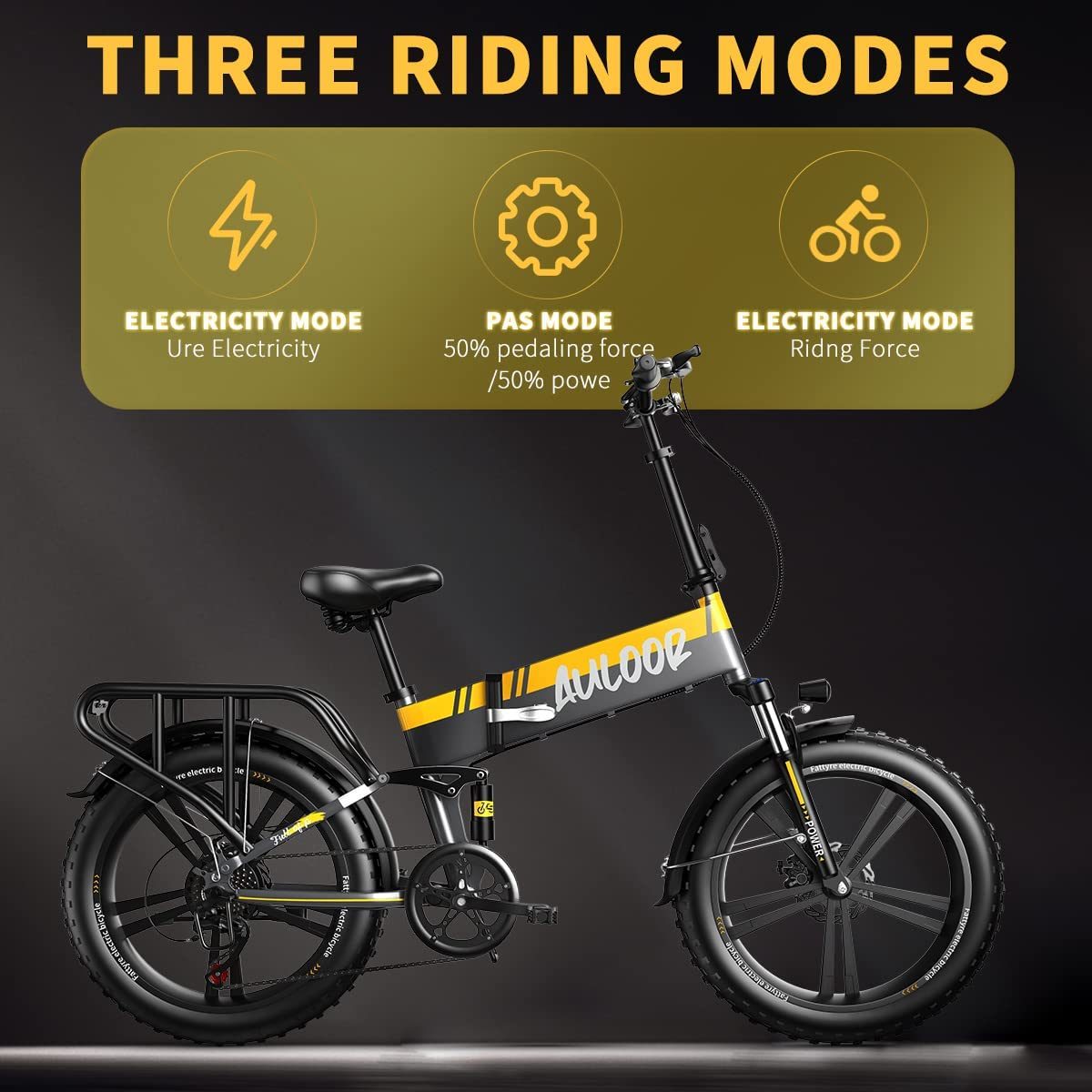 Auloor Foldable Electric 20'x4' Fat Tire